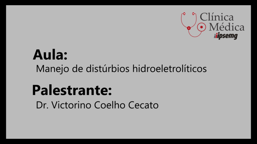 Manejo de distúrbios hidroeletrolíticos